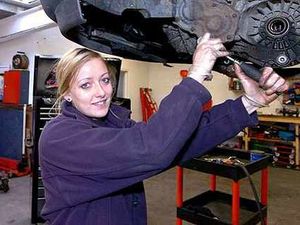 Supporting image for story: Garage is a girl's world for mechanic Amy