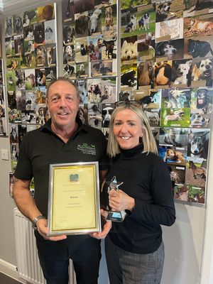 Ken and Katrina with their award