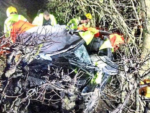 Supporting image for story: Two hurt after car rolls over in Shropshire crash