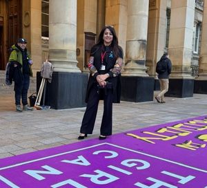 Small Heath councillor Shabina Bano outside Birmingham City Council House.