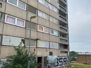 Supporting image for story: Empty tower in 'forgotten' Birmingham estate blocks ‘attract vandalism and fly-tipping’