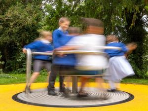 Supporting image for story: Local children sample park's new play equipment after helping choose it's design