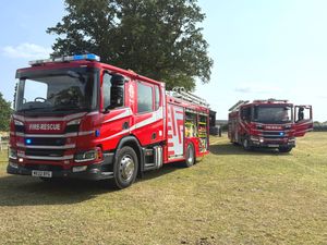 Fire crews at the scene. Pic: Market Drayton Fire Station