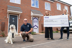 Drone to Home received the donation from Platform’s Syeda Bhurji. 