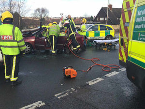 Supporting image for story: Woman cut free after Stourbridge crash