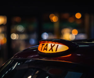 Taxi sign