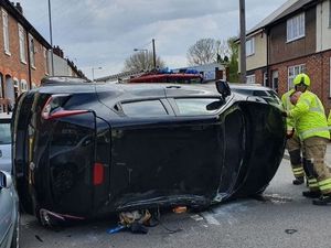 Supporting image for story: Injured man arrested as car overturns in Darlaston