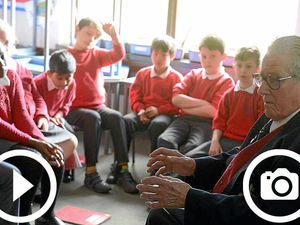 Supporting image for story: WWll pilot leaves Shropshire pupils spellbound