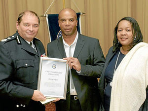 Supporting image for story: Police honour for 'hero' who tackled Walsall robber