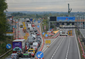 Drivers have been diverted up and over the junction