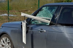 The car believed to have been passing when the explosion took place