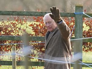 Supporting image for story: King waves as he leaves Sandringham church service
