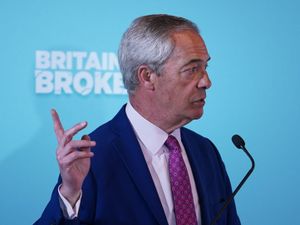 Reform UK leader Nigel Farage speaking at a press conference in Dover in Kent