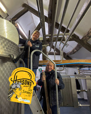 From Left Bonnie Simmonds and  April Graver from Hobsons Brewery in the brewhouse