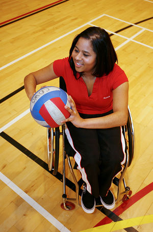 Krystie enjoyed playing wheelchair basketball