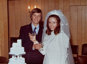 Jean Roberts and Dennis Roberts, of Quarry Bank, celebrating their 50th wedding anniversary