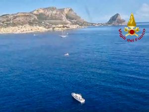 Supporting image for story: Body found after luxury yacht ‘carrying British passengers’ sinks off Sicily