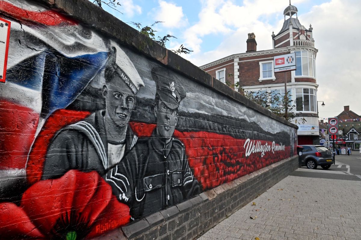 There is a strong message to it - Stunning new mural in Wellington town centre pays tribute to those who serve There is a strong message to it - Stunning new mural in Wellington town centre pays tribute to those who serve