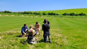 Filming at Dudmaston for the show. Picture: National Trust
