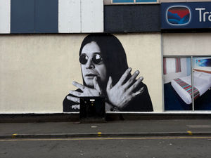 Supporting image for story: 'The People's Prince': Dudley artist pays tribute to Ozzy Osbourne with bank notes and mural