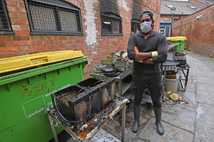 An emotional Moynul Islam said he was devastated by the fire that broke out at his Shrewsbury restaurant