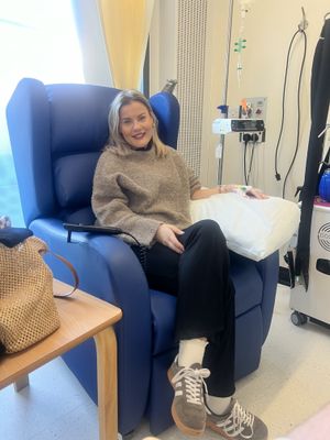 Sophie during her first chemotherapy session