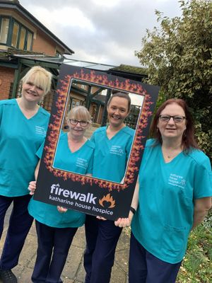 Part of the charity's Hospice at Home team will be taking on the firewalk.