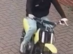 Supporting image for story: Do you know this motorcyclist? Appeal after biker 'narrowly missed' twin buggy carrying newborn babies in Telford