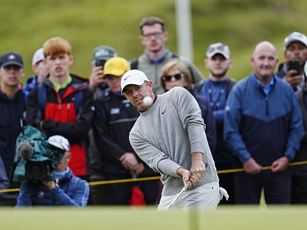 Home favourite Rory McIlroy falls short in bid for first-round Open lead