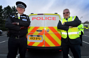 Joining the fight for road safety were Chief Superintendent Anthony Tagg and Councillor Damian Corfield