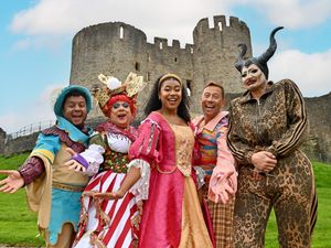 Supporting image for story: Wolverhampton Grand Theatre's Sleeping Beauty cast spotted in Dudley Zoo and Castle ahead of performance