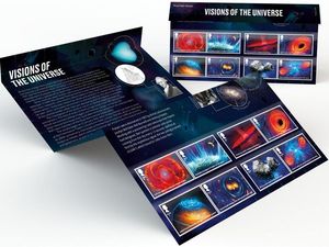 Supporting image for story: Stamps capturing ‘drama of the universe’ celebrate the UK’s astronomy exploits