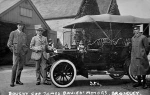 The car sale in Broseley early in the 20th century.
