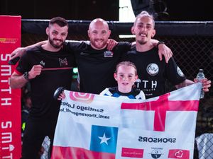 Santi with Head Coach Dan Cassell (Centre) Callum Deakin (left) and Aiden Marsh (Right)