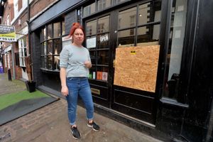 Caroline Newbrook, owner of Number 4, discovered a number of windows smashed on the premises