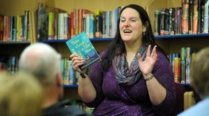 Miranda giving a talk about her books at Sedgley library