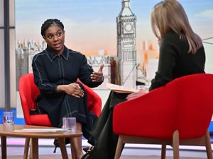 Conservative leader Kemi Badenoch appearing on Sunday with Laura Kuenssberg
