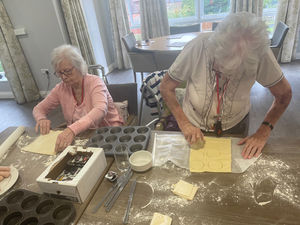 Residents at HC-One’s Priorslee House Care Home baking
