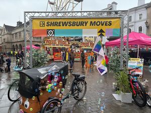 The 'Kidical' ride took place from Shrewsbury's Square. Picture: Kidical Mass Shrewsbury. 