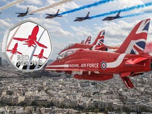 The commemorative coins mark the 60th anniversary of the first Red Arrows display