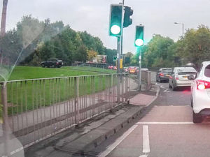 Supporting image for story: WATCH: Impatient driver cuts across grass verge to avoid Birmingham traffic
