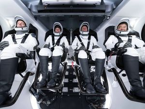 Supporting image for story: Thomas Pesquet becomes first European to blast off on SpaceX’s Dragon capsule