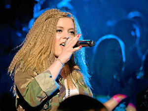 Supporting image for story: The Voice star Becky Hill joins Jessie J on stage