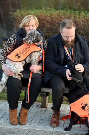 Deb Rogers with Brian and Chris Green with Orla