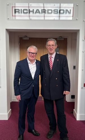 Mayor Richard Parker with Martyn Richardson