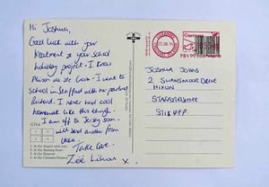 This postcard arrived from a lady in Guernsey who used to go to school in Stafford, with a promise of another card to come.