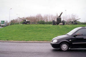 The field guns on the Donnington roundabout have made it an enduring landmark.
