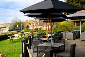 The outside area provides a comfortable place to see the Worcestershire countryside
