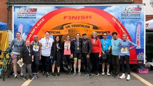 Staff from the Children's Department at Sandwell and West Birmingham nHS Trust took part in a triathlon for charity.