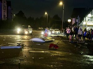 Supporting image for story: WATCH: Devastation as car demolishes Walsall bus stop in late night crash